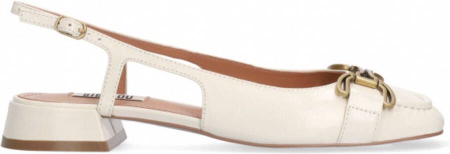 BIBI LOU Slingbacks Dames 545z45vk Maat: 38 Materiaal: Leer Kleur: Wit