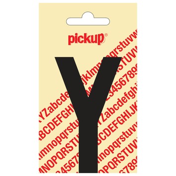 Pickup plakletter Y zwart mat 90 mm