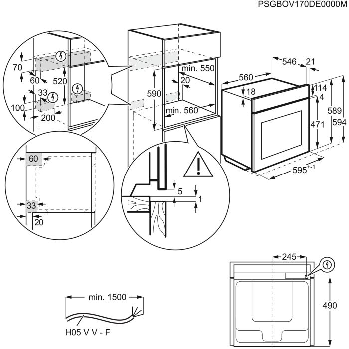 AEG Einbau-Herd Serie 6000 SteamBake EEB355020M