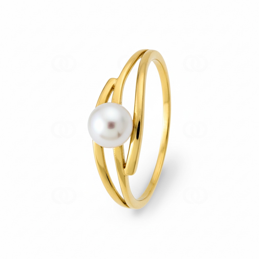 Ring 750/18 K Gelbgold mit Süsswasserzuchtperle Ø 5mm
