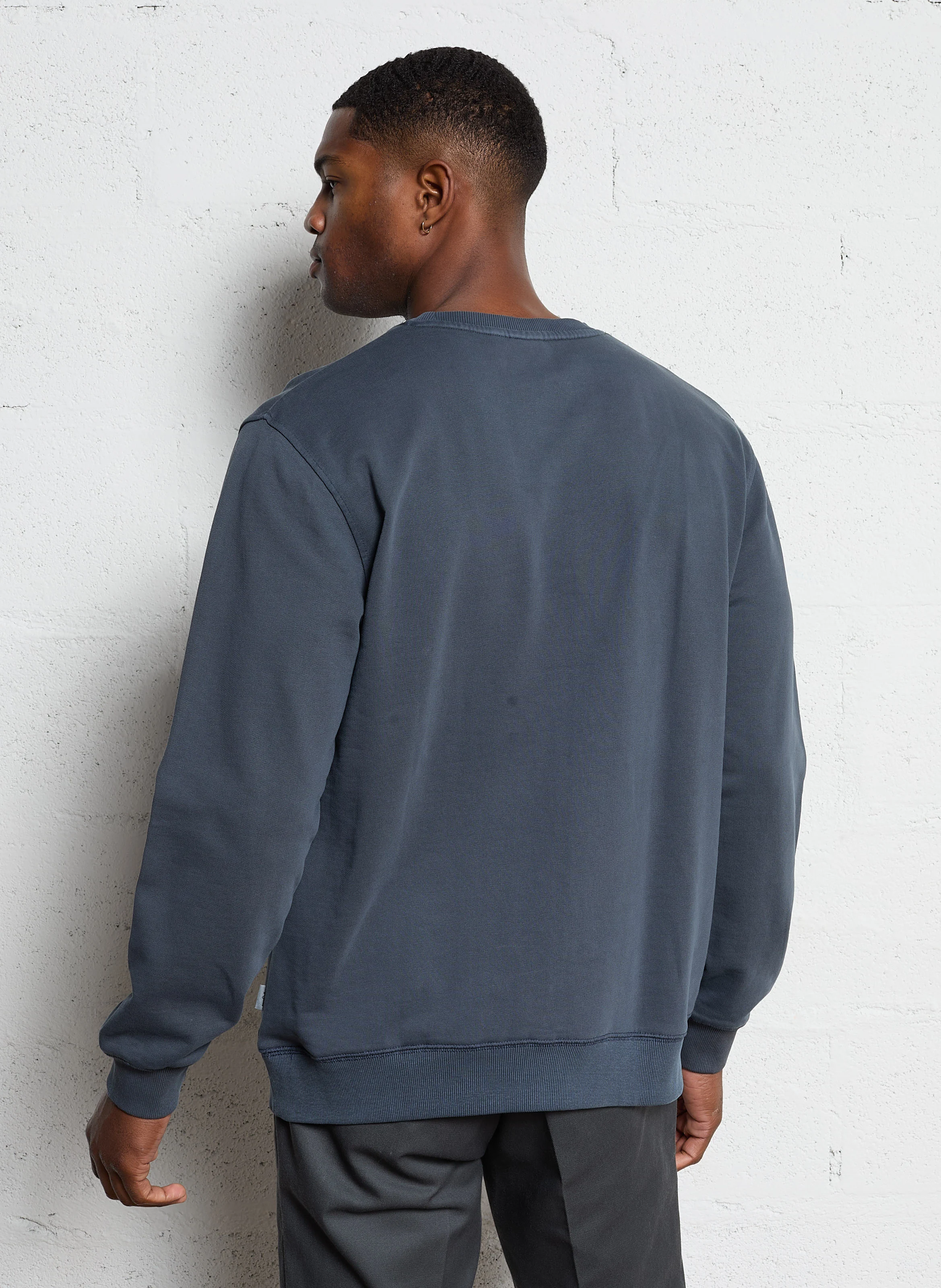 DAVY CREW - Sweat coupe droite à col rond | Bleu