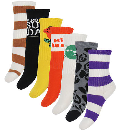 Mini Rodini Socken - 7er-Pack - Katzen - Multi
