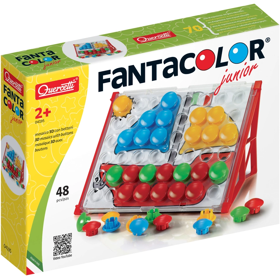 Quercetti Mosaik-Steckspiel FantaColor Junior Basic (48 Teile)