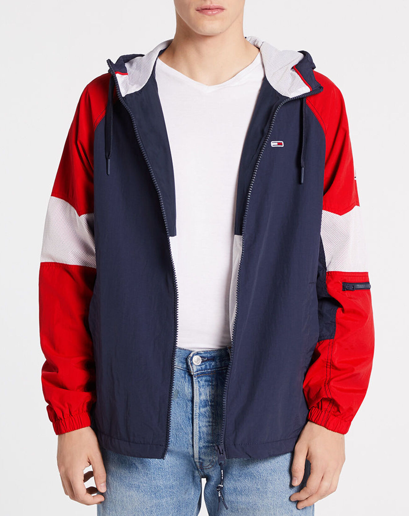 Tommy Jeans Blouson Technique bleu/rouge