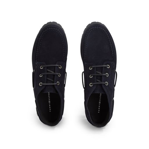 Tommy Hilfiger Boat Boot Classic Suede Sko, Desert Sky, 45
