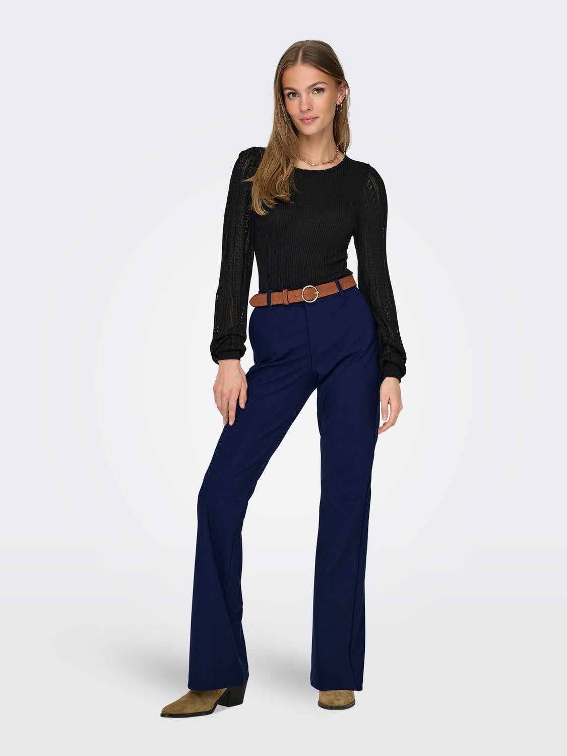 ONLANNELINA Strickpullover Black