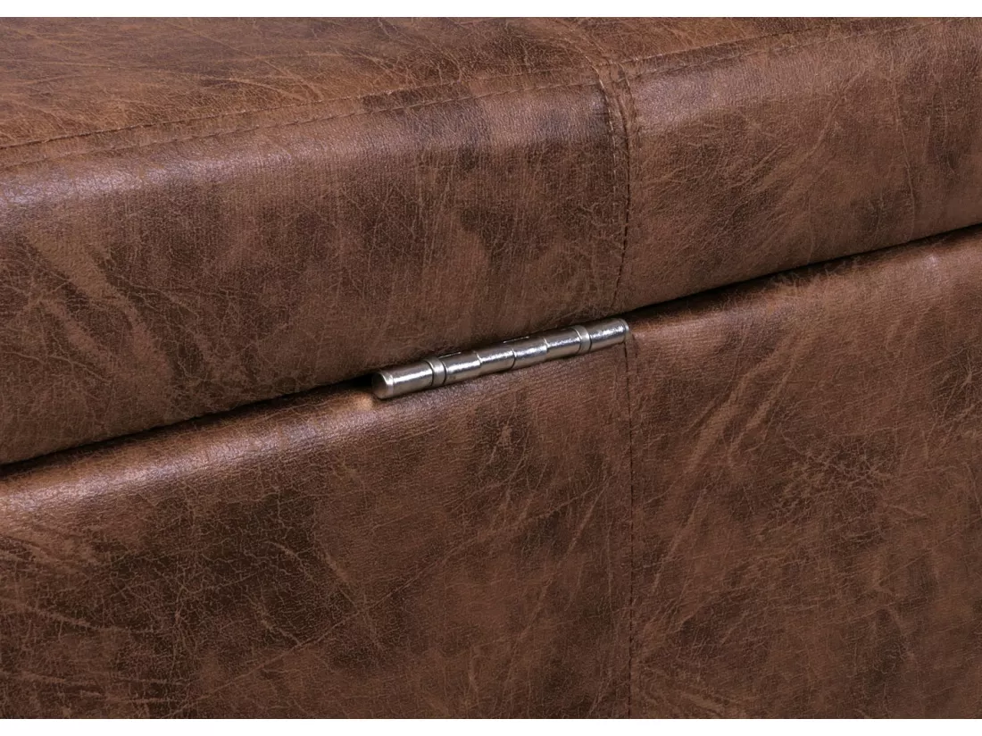 Coffre de rangement Kriens XXL, aspect daim