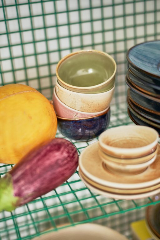 HKliving Chef Ceramic kom Ø10.7 rustic blue