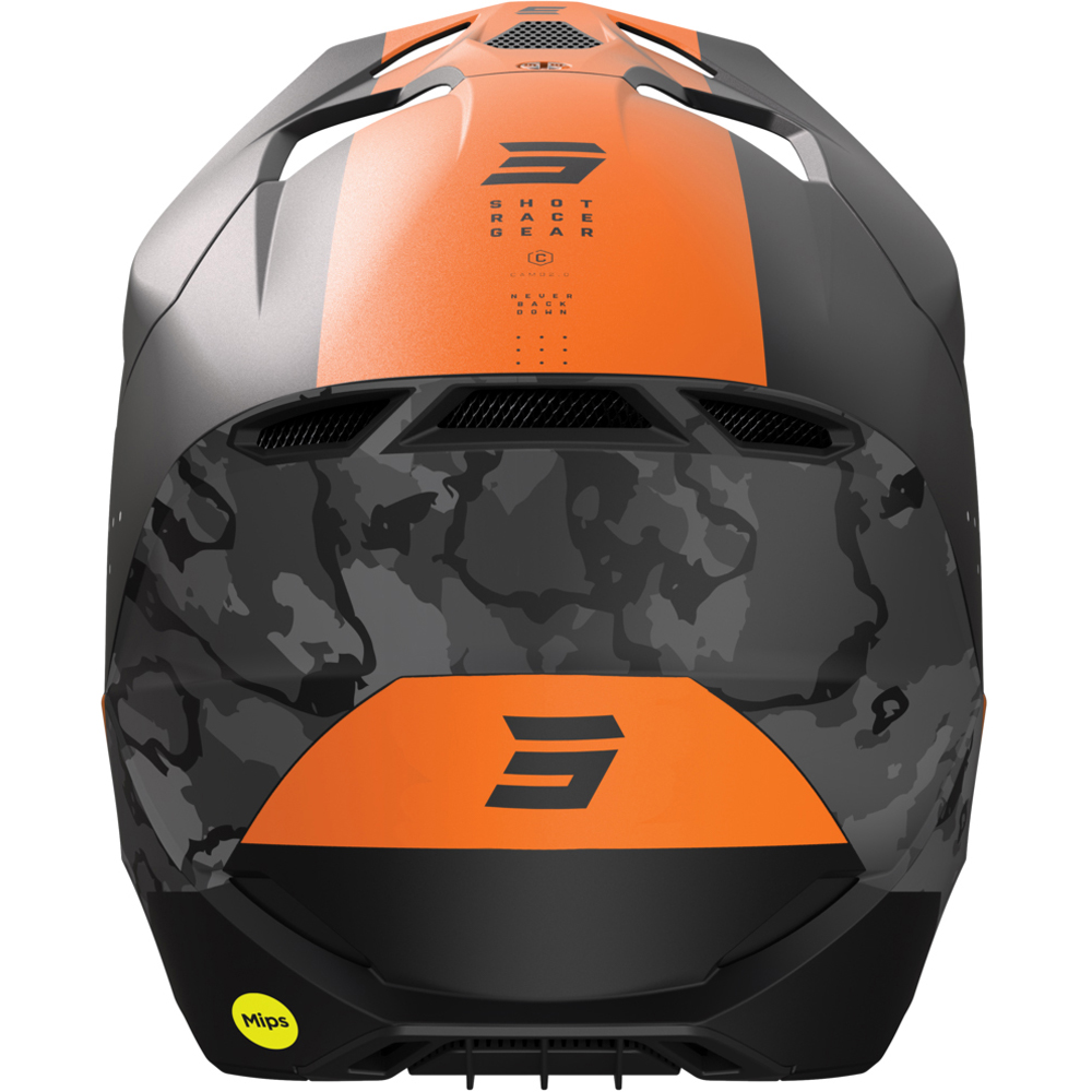 Shot - Casque Race Camo Noir Mat / Orange