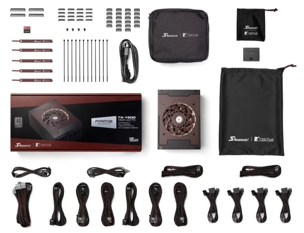 Seasonic Prime TX-1600 Noctua Edition, 1600 W, 100 - 240 V, 50/60 Hz, 15 A, 125 W, 1600 W