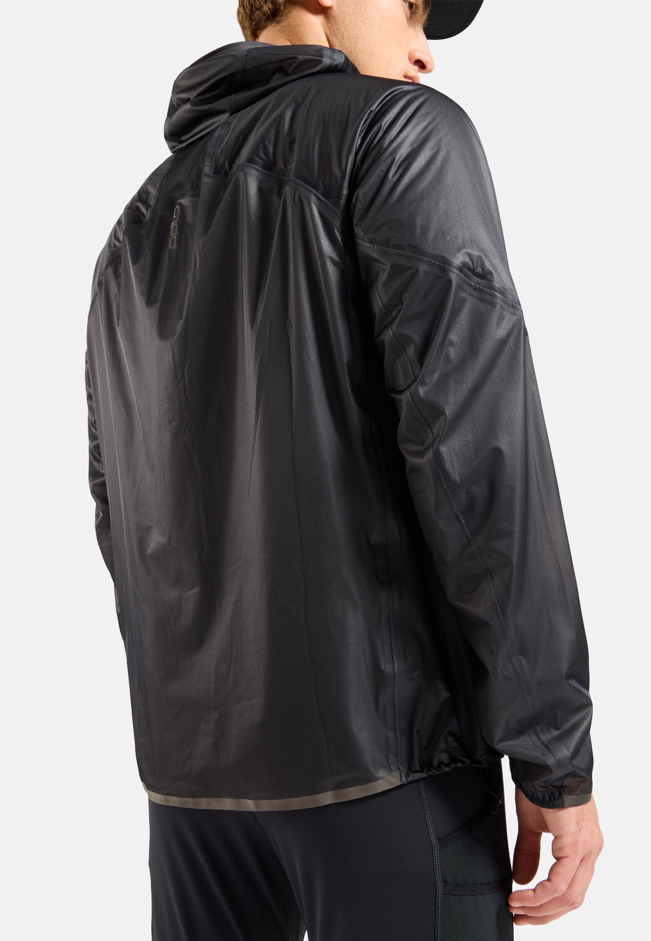 Isolierte und wasserdichte Dual Dry Performance Knit Laufjacke in black