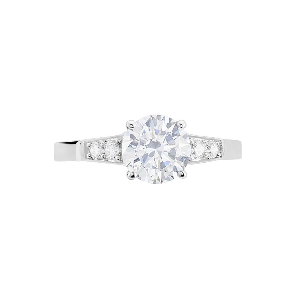 Bague Ivonne Or Blanc Oxyde De Zirconium