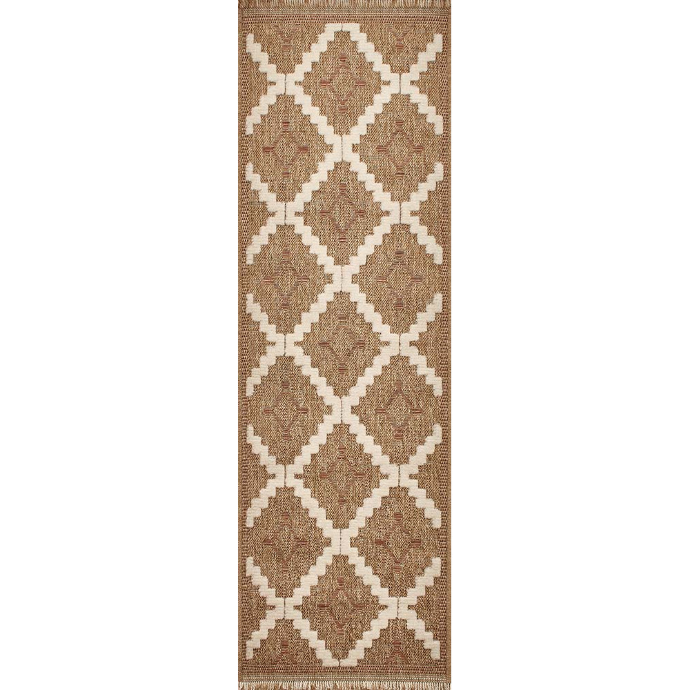 Tapis intérieur extérieur aspect jute terracota tulum 9041 90 x 67 cm