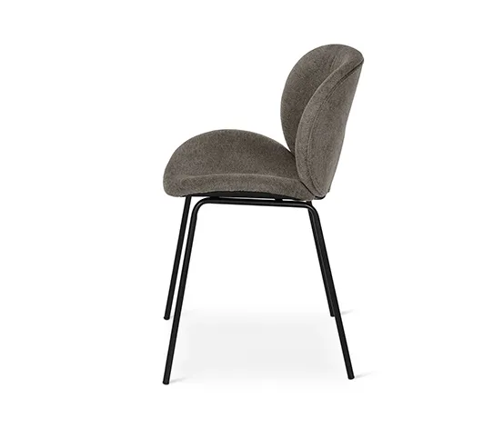 Gepolsterter Designstuhl, greige