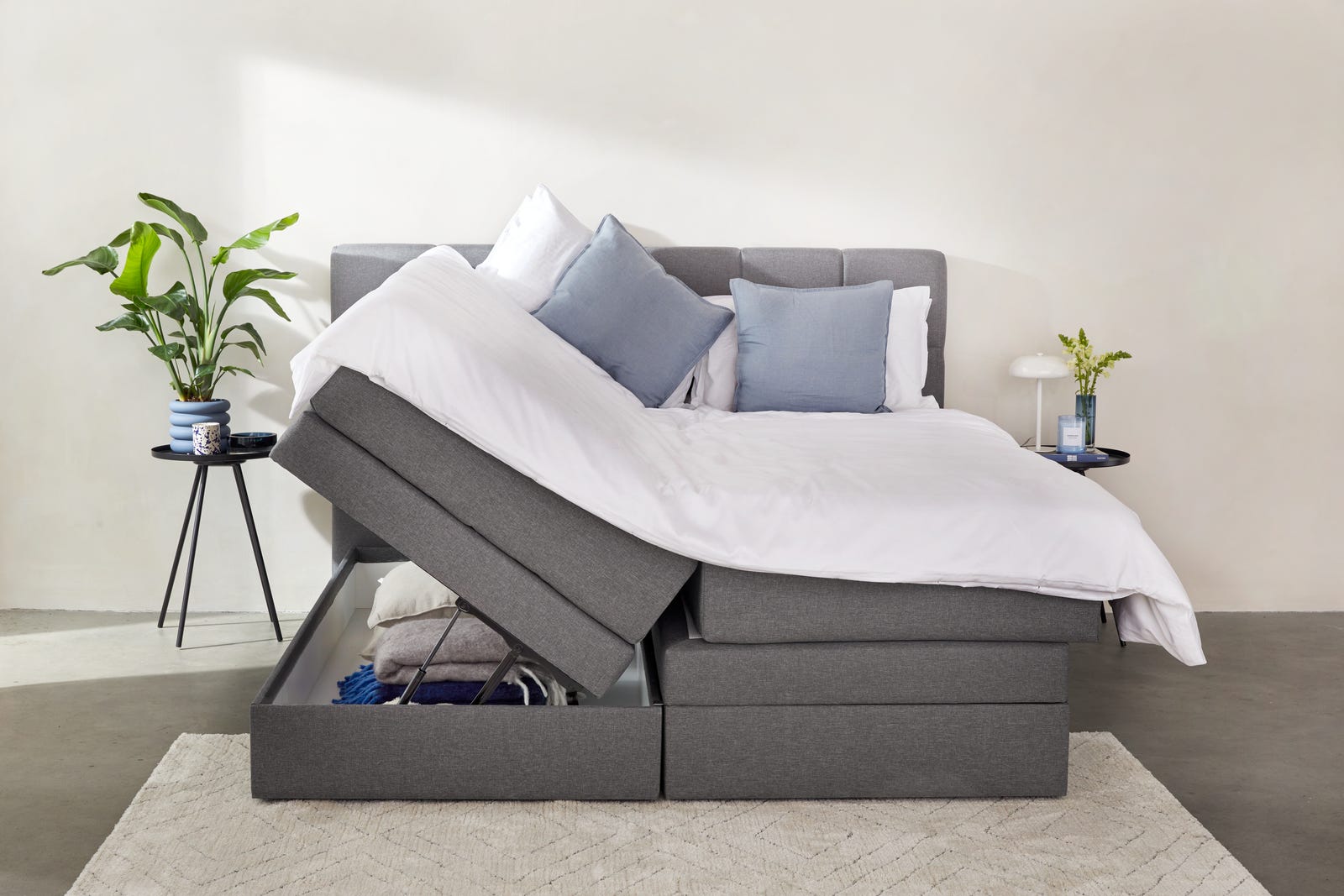 Emma Premium Stauraum Boxspringbett