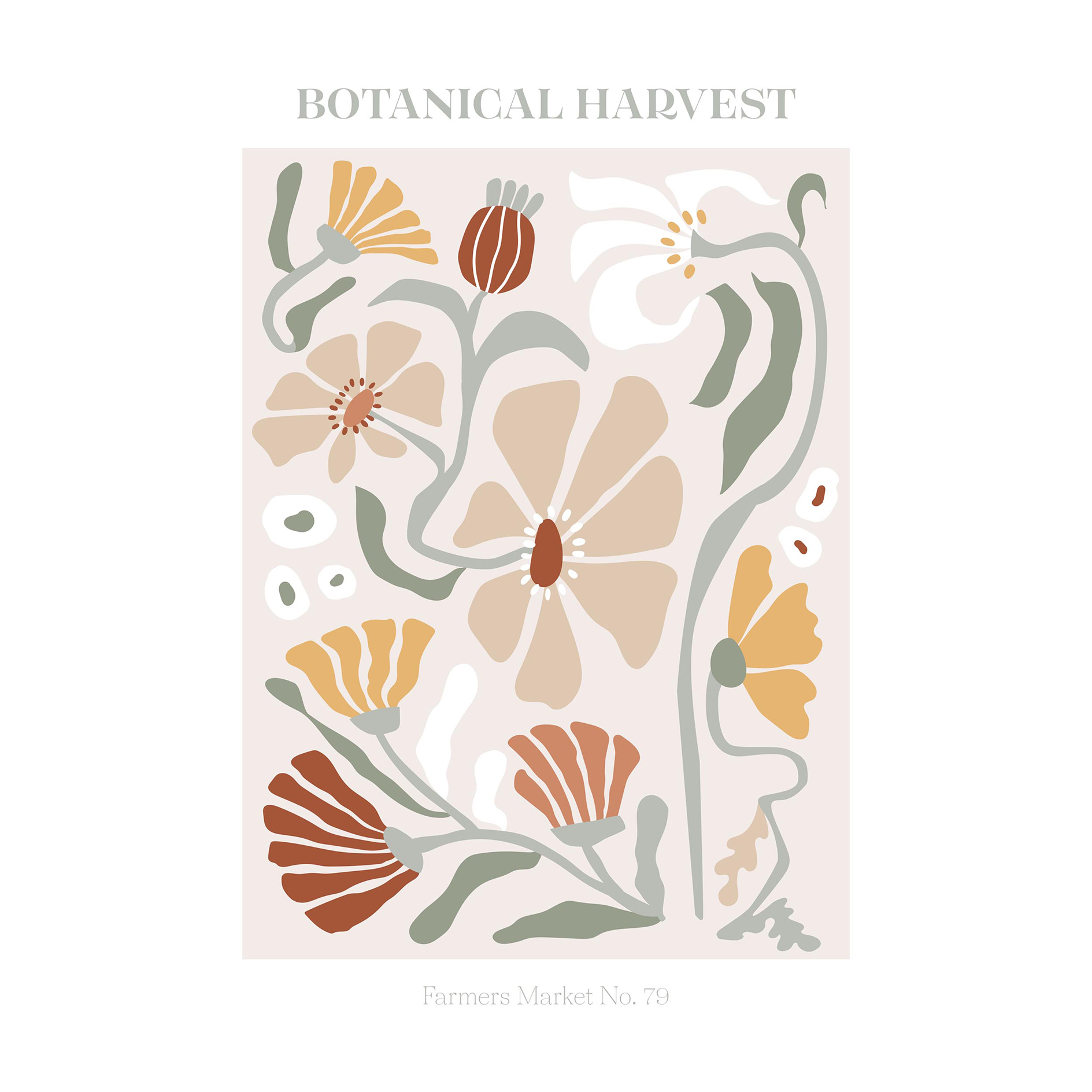 Gerahmtes Bild BOTANICAL HARVEST - 50x70 cm
