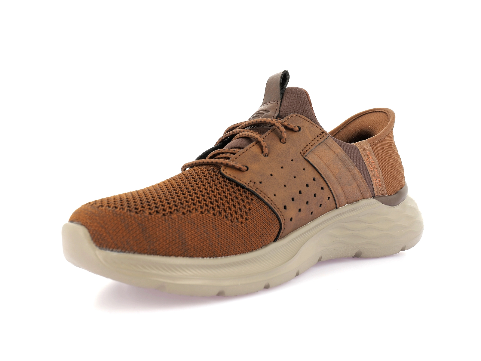 Skechers-GARNER NEWICK Matières combinées Marron Foncé