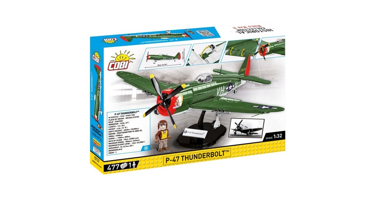 COBIHistorical Collection - P-47 Thunderbolt Constructiespeelgoed  (Schaal 1:32)