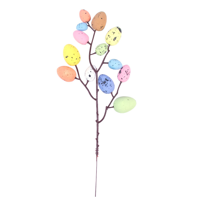 (3er Set) Deko Ostereier Strauss Accessoire für Ostern - Bunt