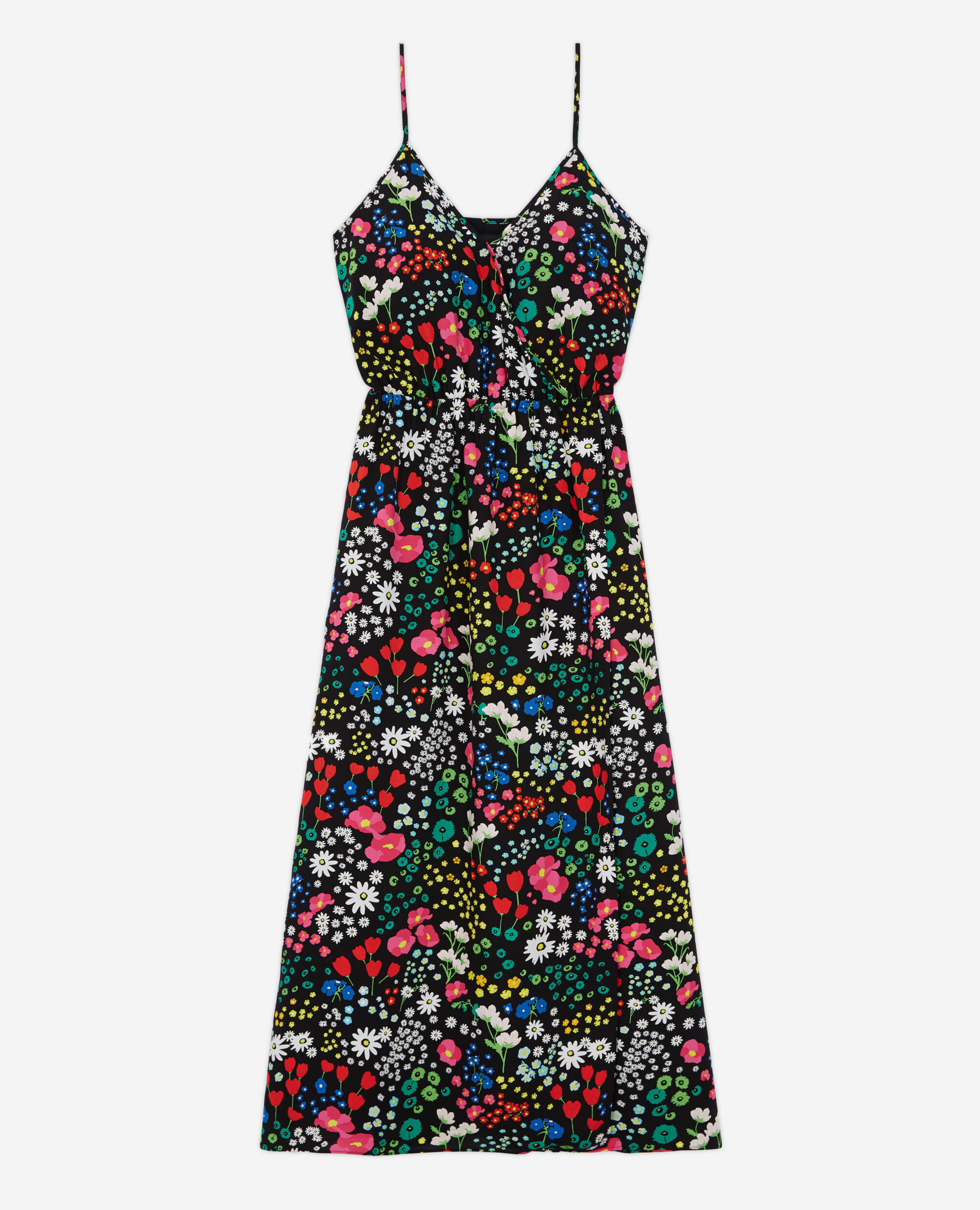 Robe portefeuille longue imprimée