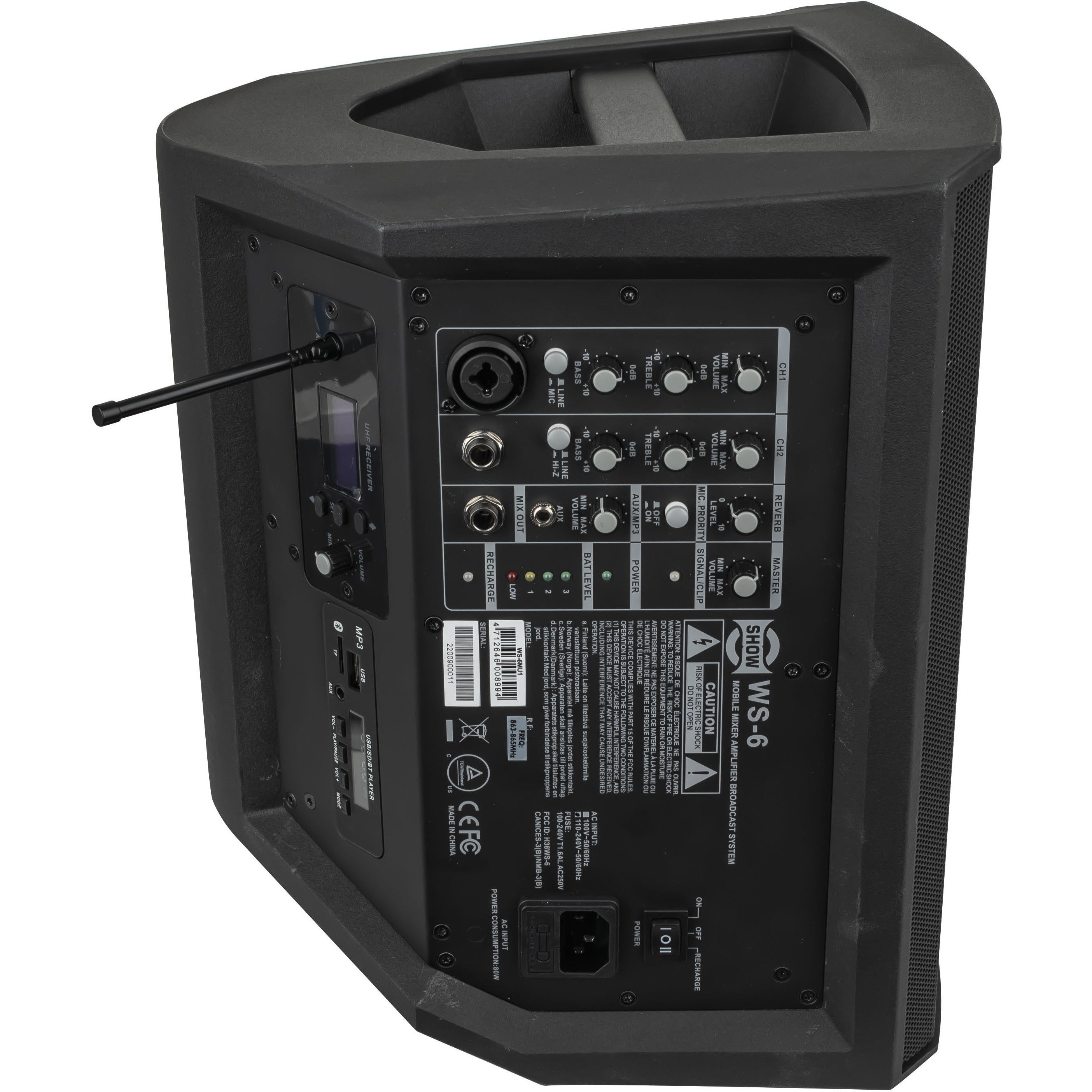 DAP PSS-106 M mobiele accu-speaker inclusief draadloze microfoon