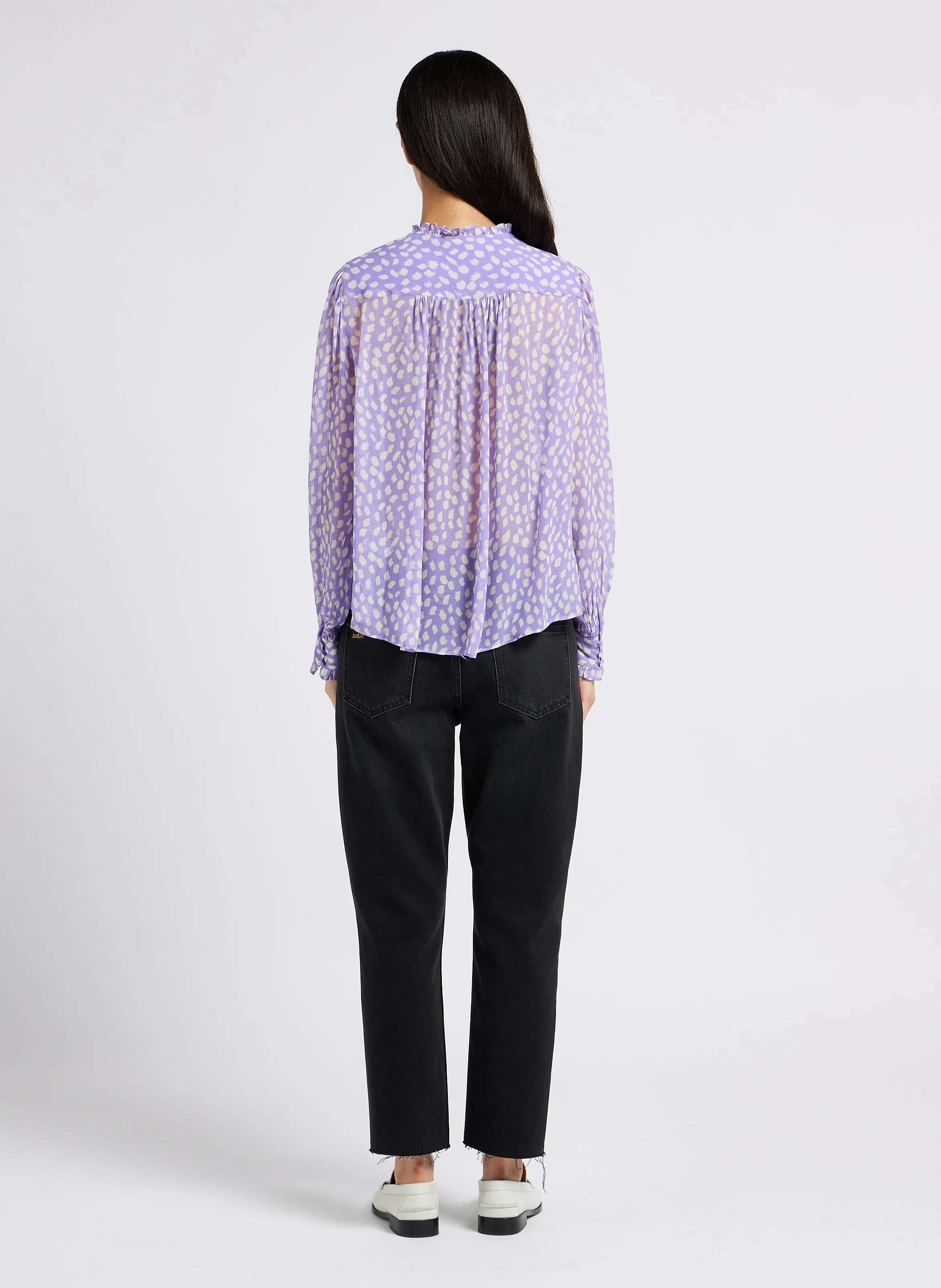 EVAN - Jean slim taille haute en coton | Noir
