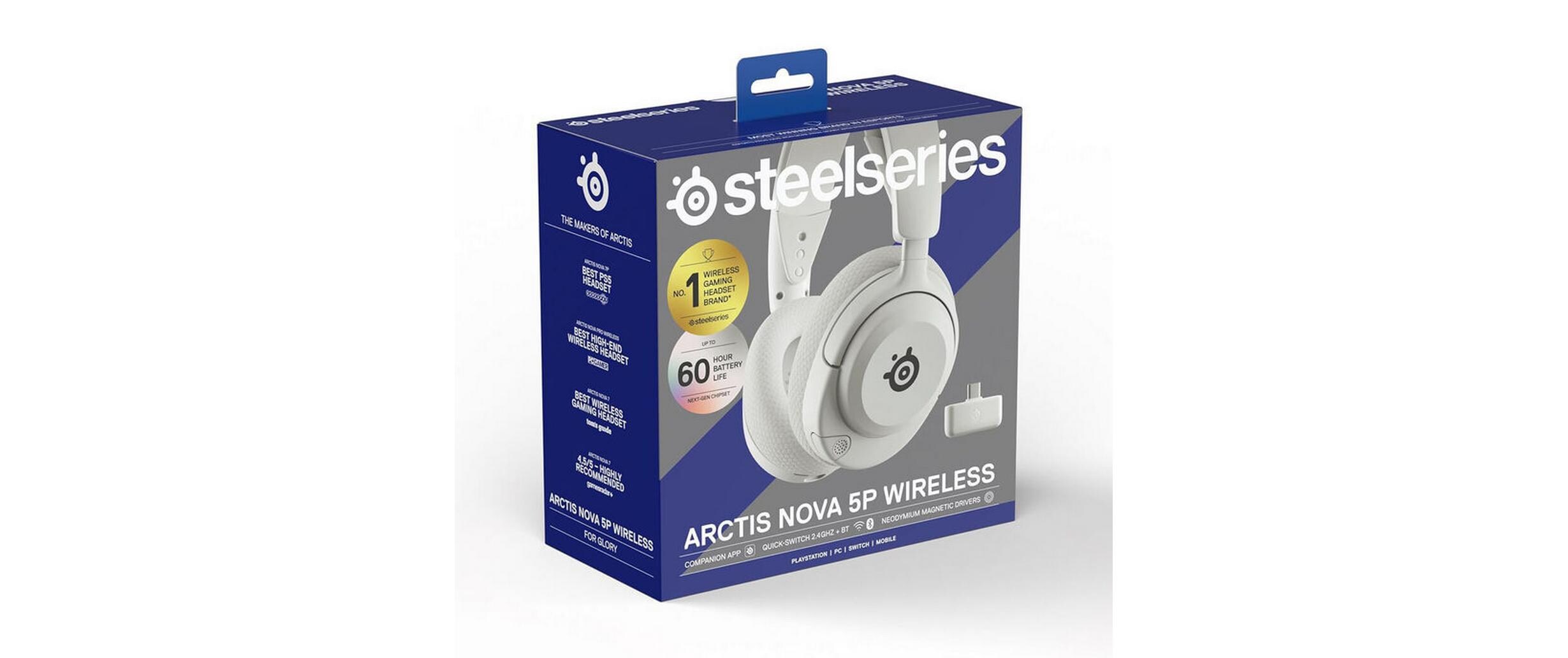 Headset Arctis Nova 5P Wireless Weiss<br>Wireless Gaming-Headset