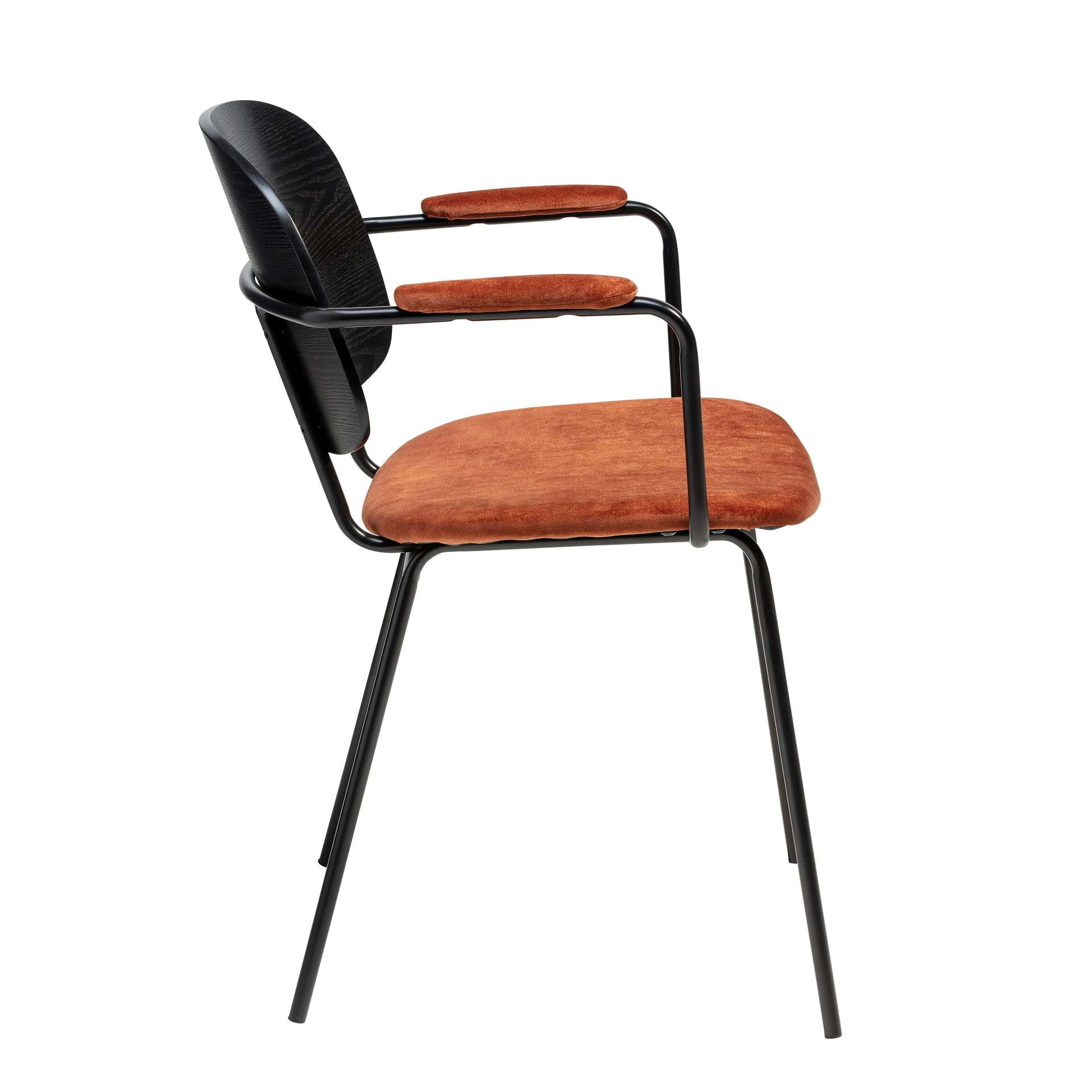 Carina eetkamerstoel roest velours