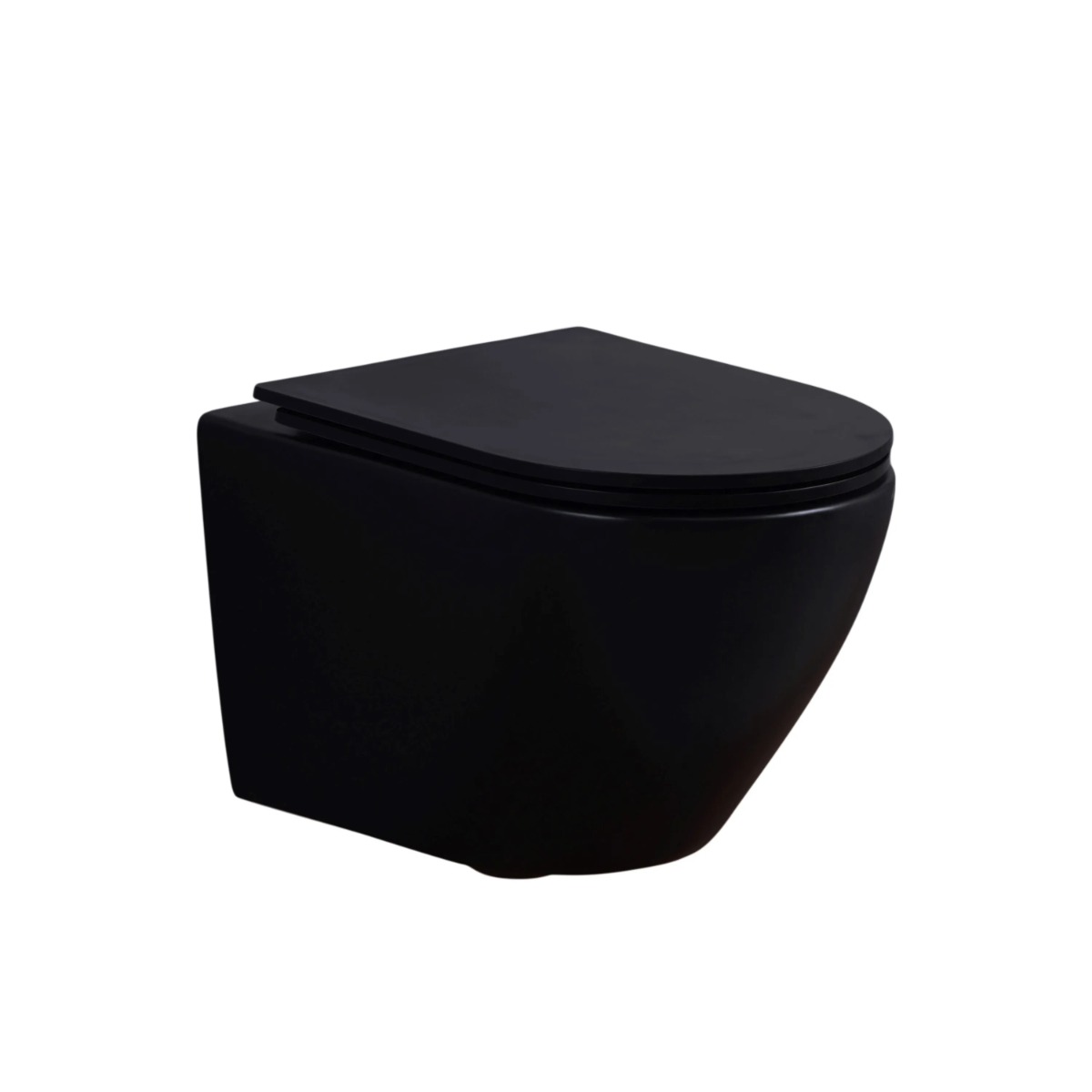 Geberit UP320 met Plieger frame toiletset met Saniclear Itsie randloos toilet zwart mat en softclose zitting