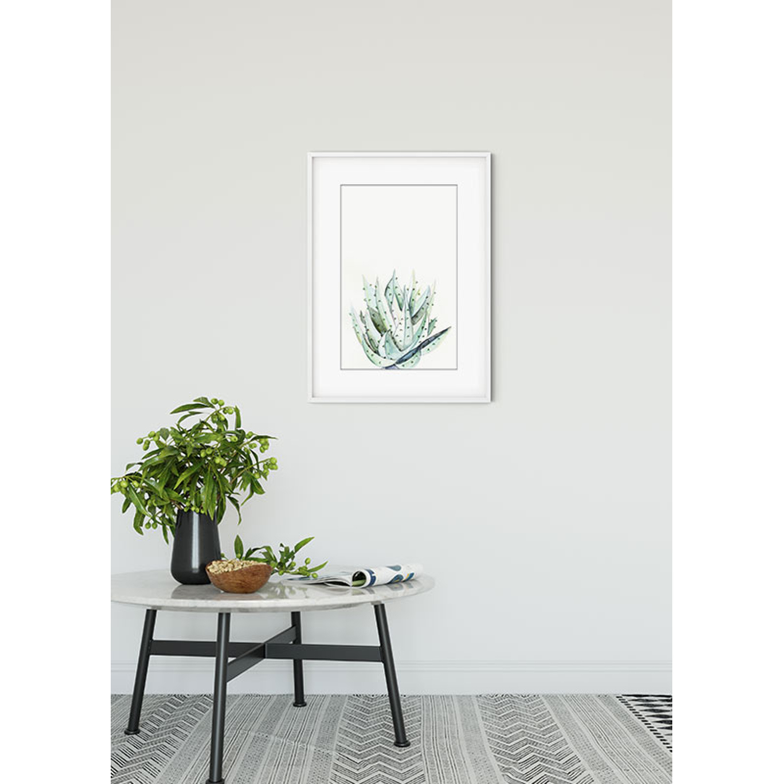 Wandbild ALOE WATERCOLOR - bunt - 50x70 cm