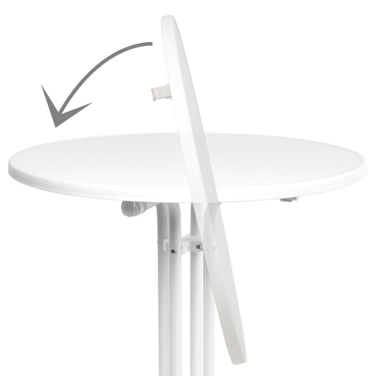 Beautissu Sylt statafel Ø 80 cm wit