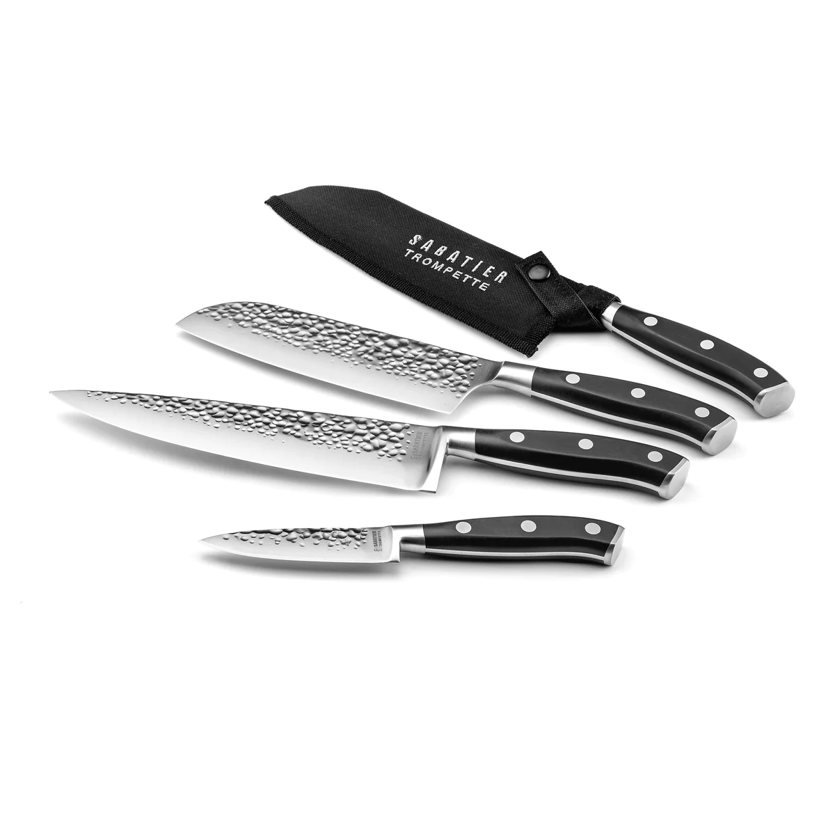 Carbon - Set de 3 couteaux de cuisine Sabatier Trompette
