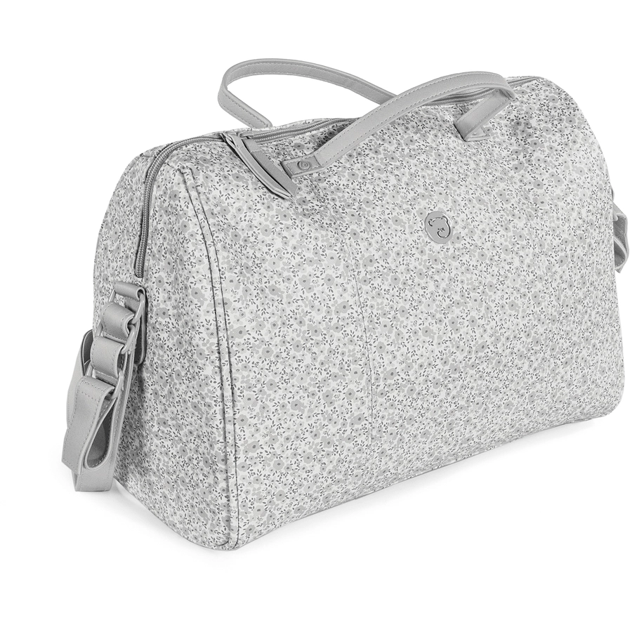 pasito a pasito Wickeltasche grau  geblümt