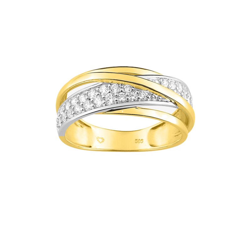 Bague femme - Oxyde de zirconium - Or 18 Carats