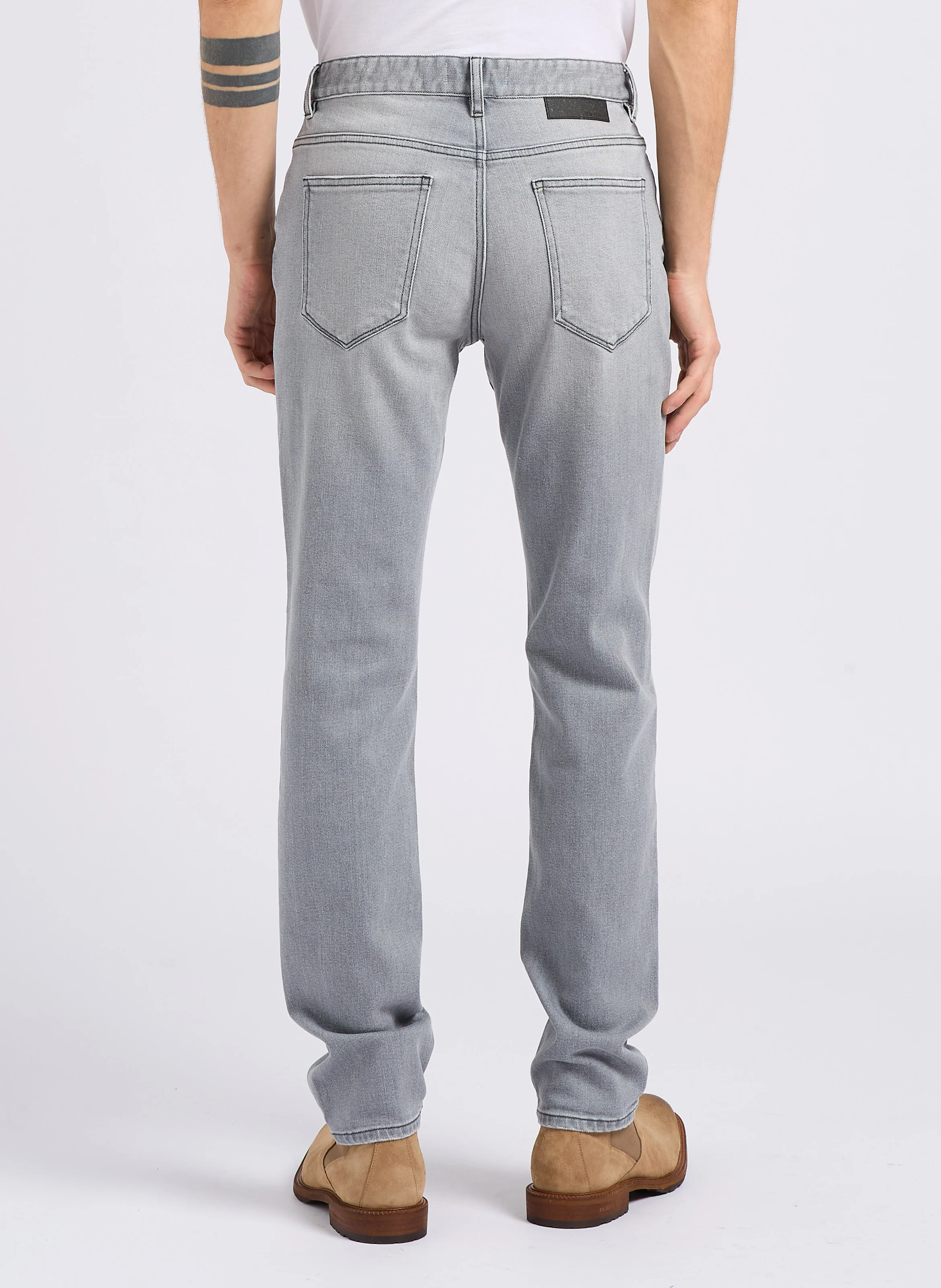 Jean slim en coton mélangé | Gris