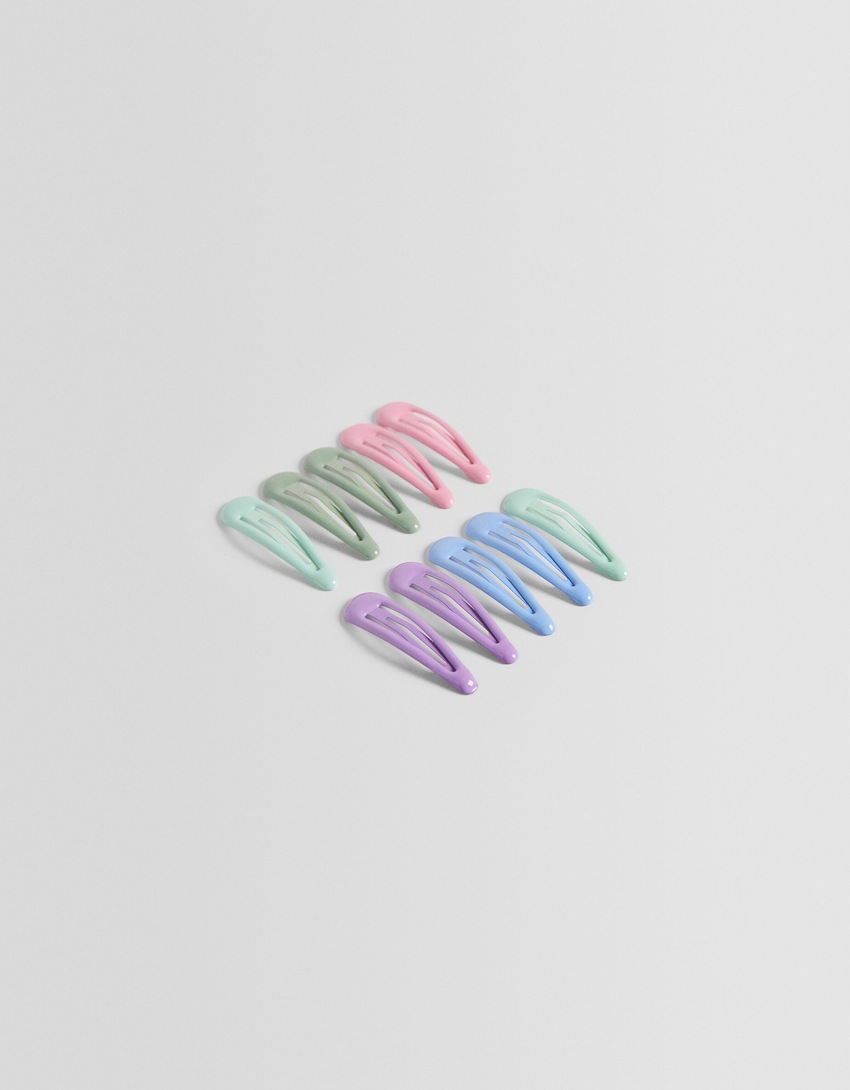 Conjunto de 10 presilhas de cabelo