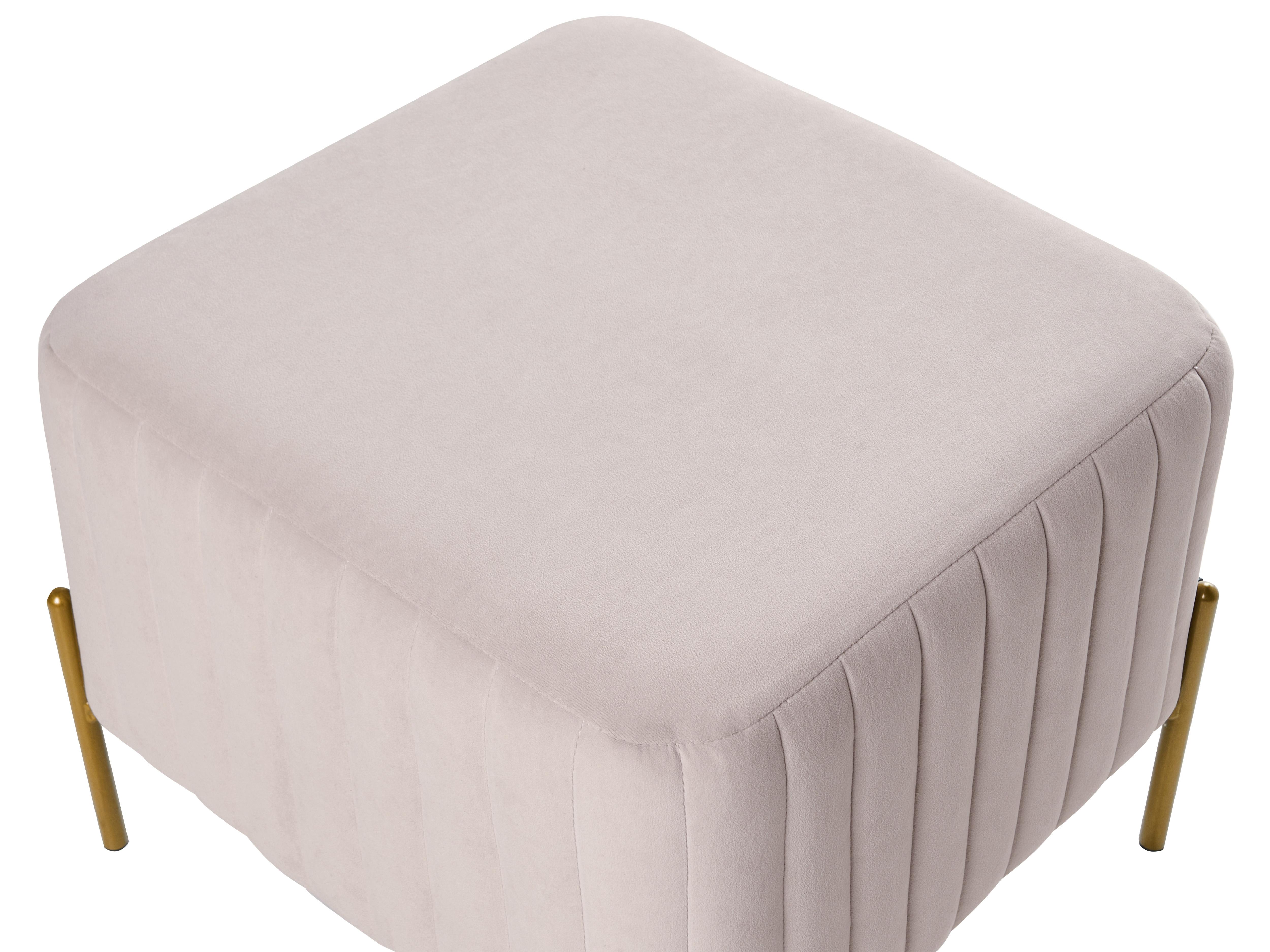 Hocker UTAH Fluweel Taupe