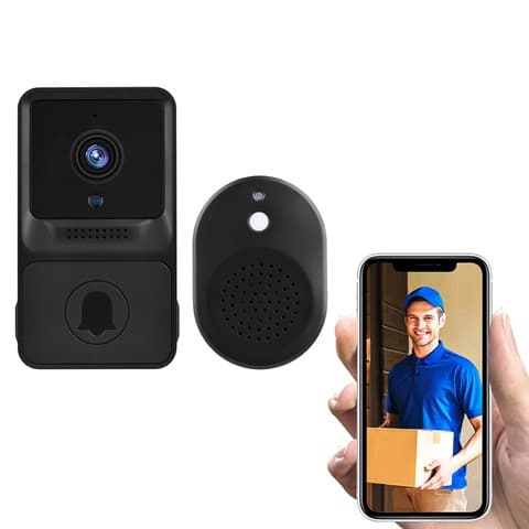 Smart Dørklokke med Kamera - WiFi, 2-veis Audio & Nattsyn