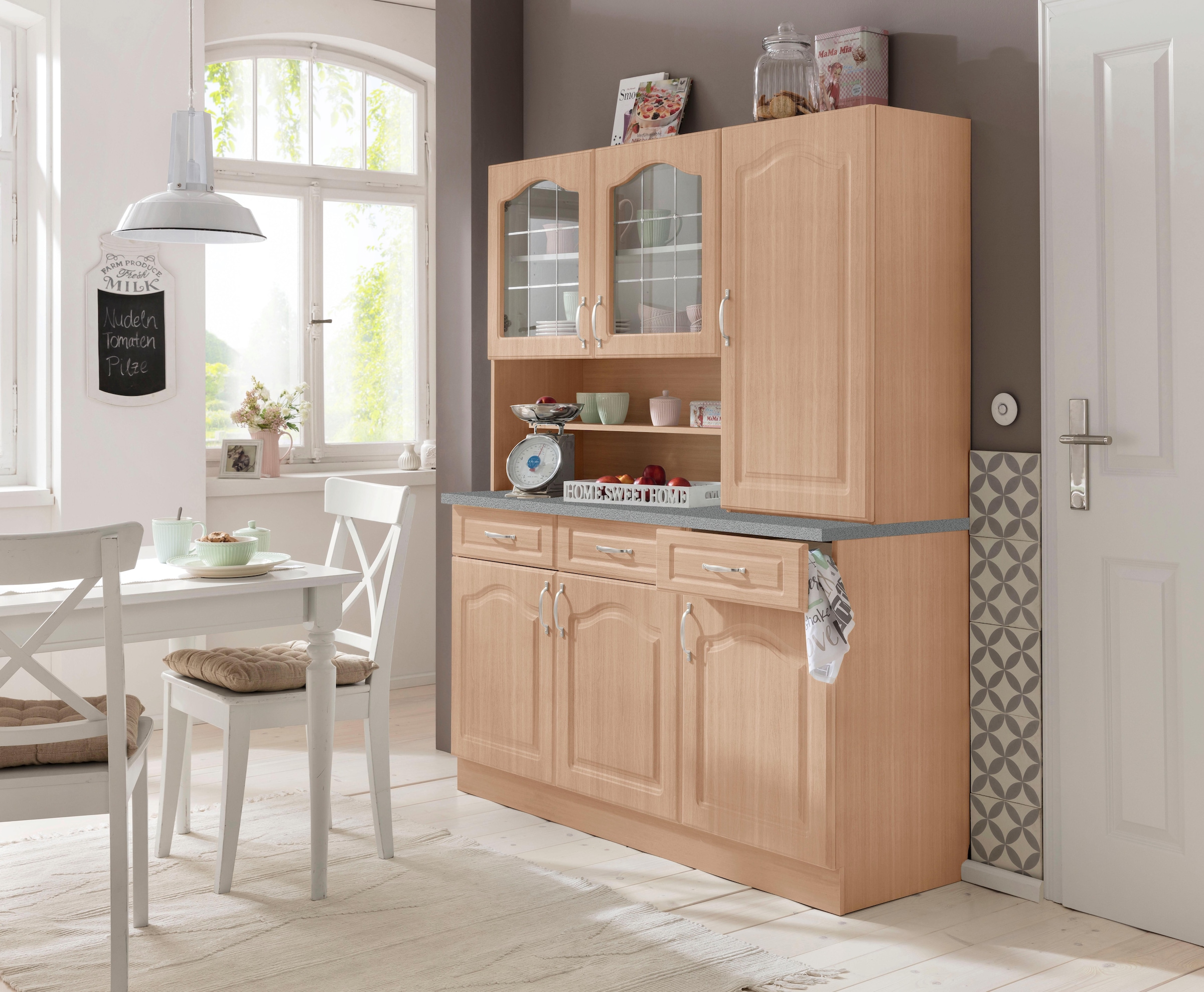 wiho Küchen Küchenbuffet »Linz« 150 cm breit, in Landhaus-Optik