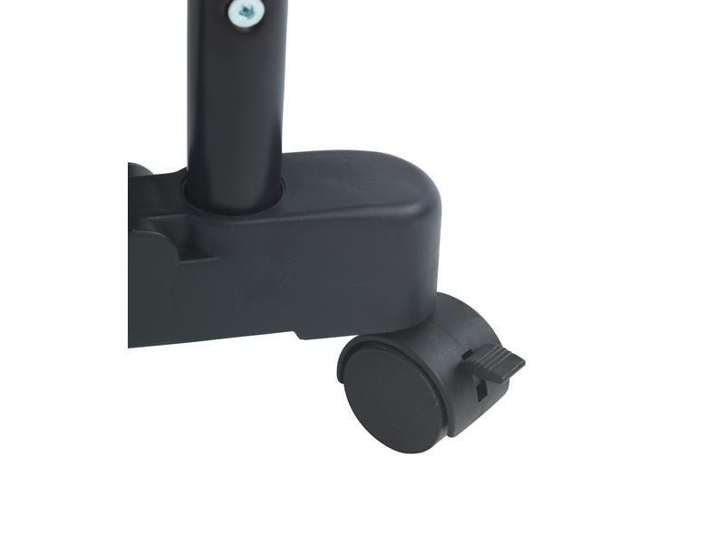 Wenko Garderobenständer All In 117 cm/169 cm, Schwarz/Silbe Kleiderständer auf vier Rollen