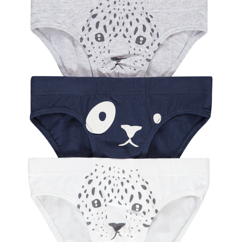 Lot de 3 slips print animal pour garçon