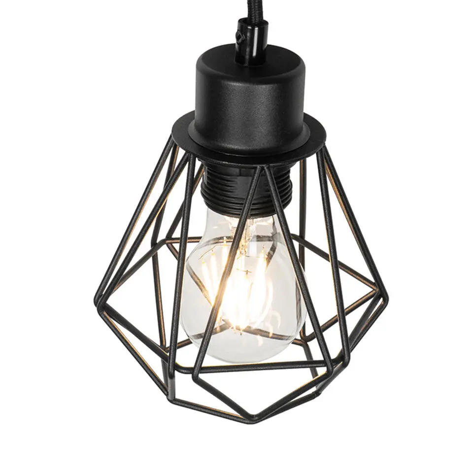 Qazqa wandlampen chon zwart e27