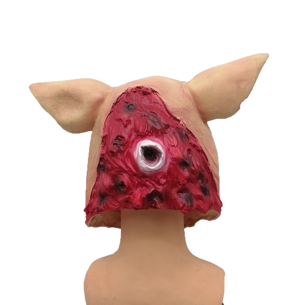 Latex Grusel Maske Halloween Gesichtsmaske Kostüm Zubehör Motto Party Accessoire Fasnachts Foto Requisite - Horror Schwein