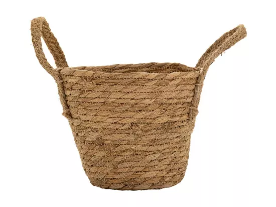 Panier en fibres naturelles marron D18x16/22