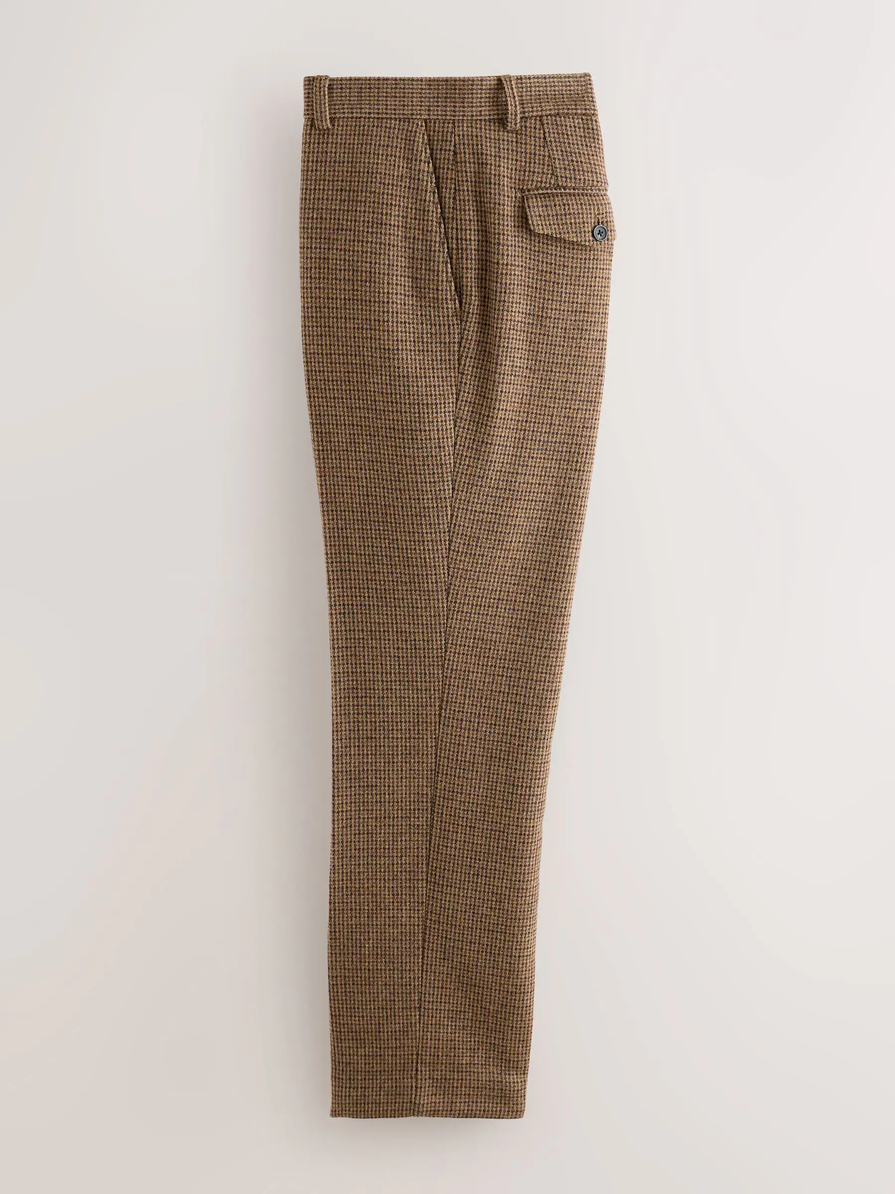Multi - Textured Dogtooth Trousers With Wool