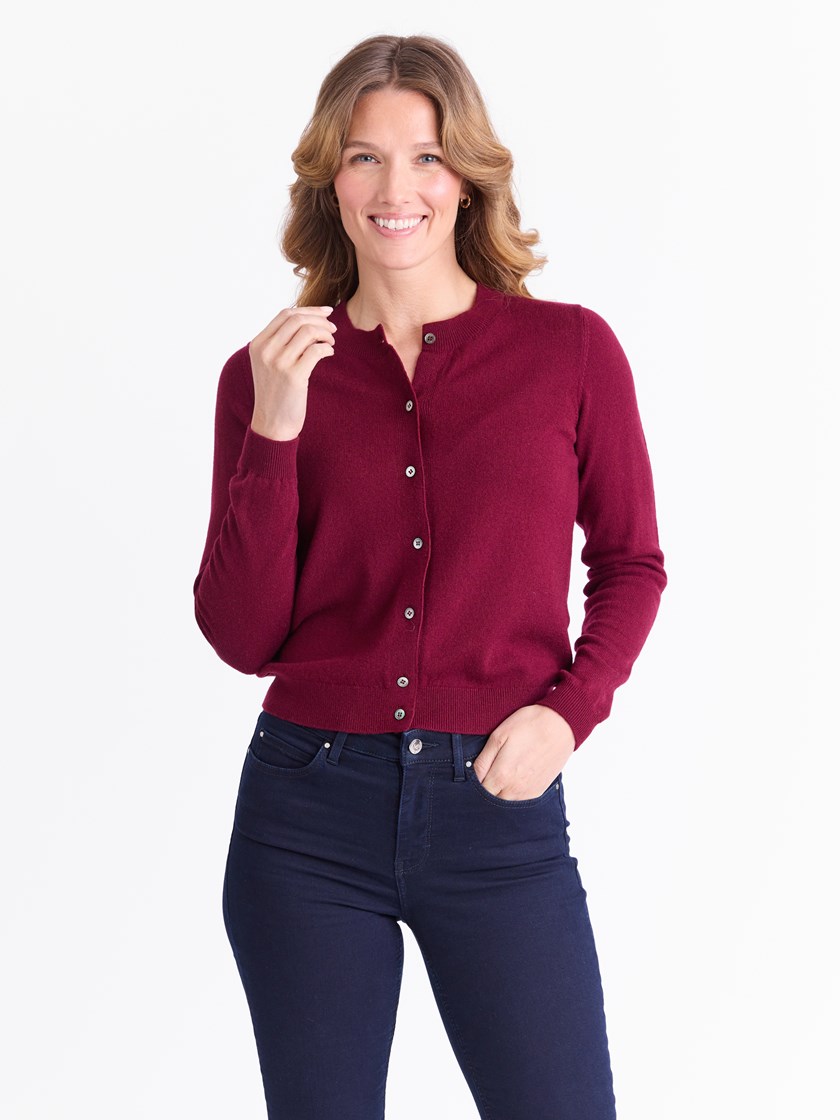 Vita merinocardigan Burgundy