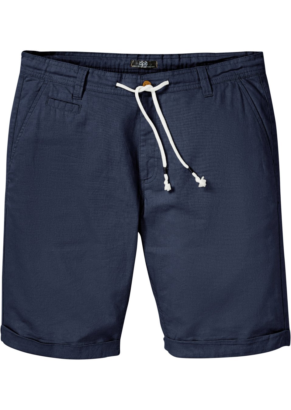 Bermuda en lin majoritaire avec cordon, Regular Fit
