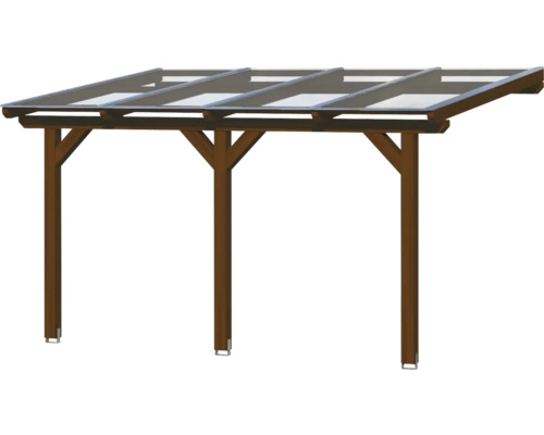 SKAN HOLZ Bormio terrasoverkapping, 434 x 250 cm, walnoot