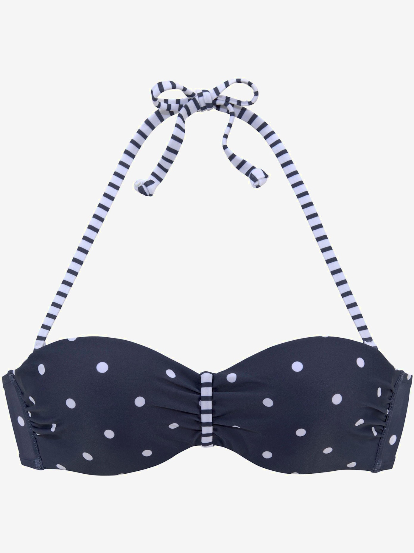 Haut de bikini bandeau à armatures motif à pois tendance