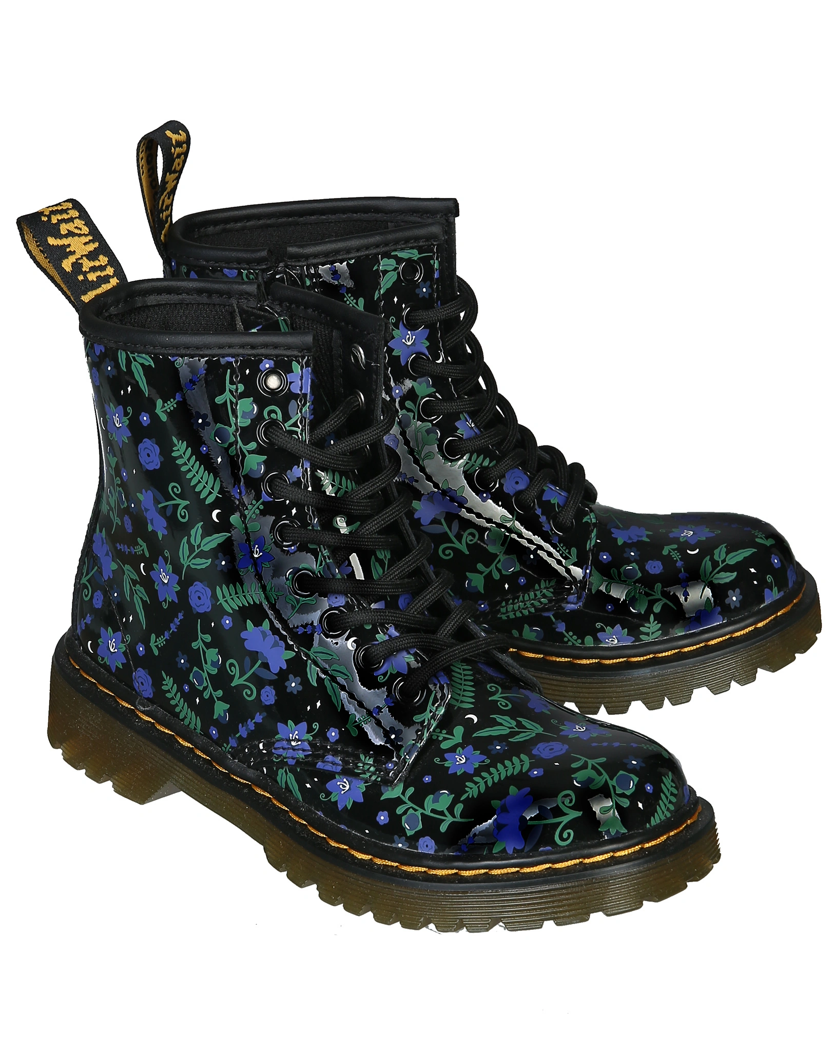Schnürstiefel J MYSTIC GARDEN in black/blue/green